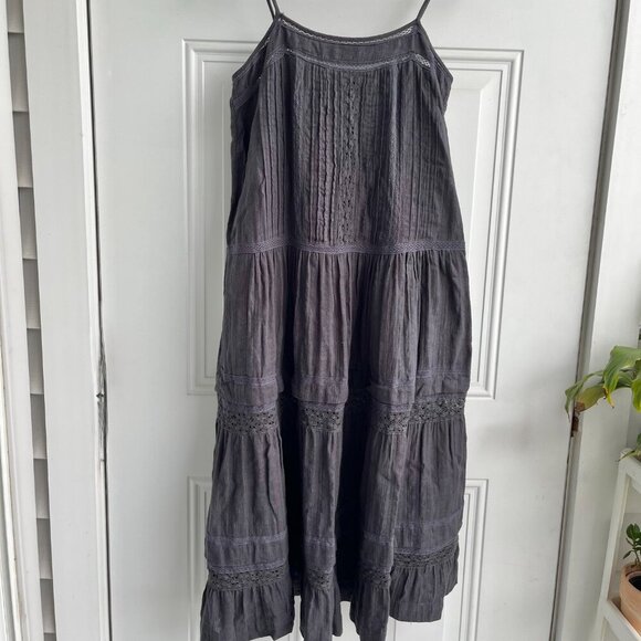 Lucky Brand Tiered Ruffle Maxi Dress   Cotton - Picture 5 of 16